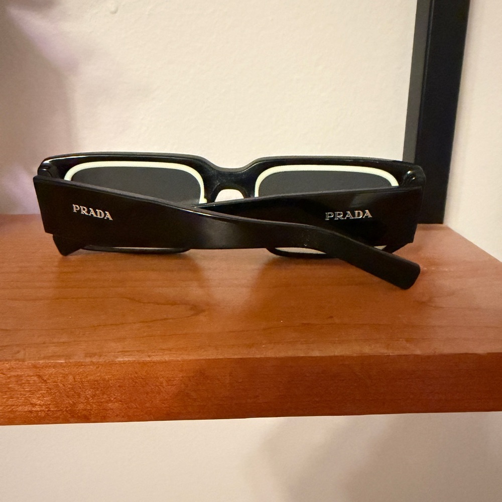 Prada Black Rectangular Sunglasses - image 7